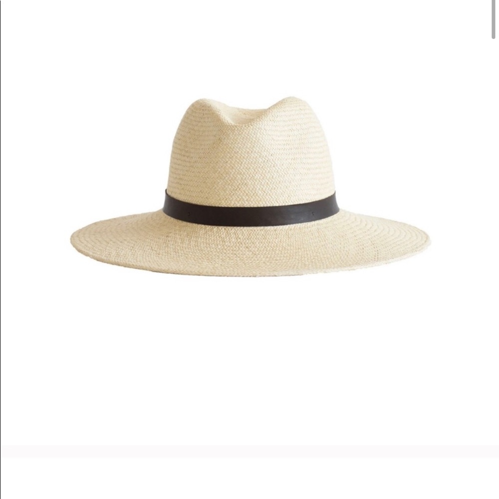 Janessa Leone ‘Gloria’ Straw Panama Hat w/ Leather